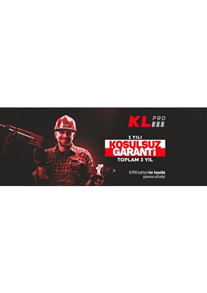 KL Pro  KLDV18BH-50 18V/5.0 Ah 220NM Kömürsüz Şarjlı Torklu Darbeli Vidalama