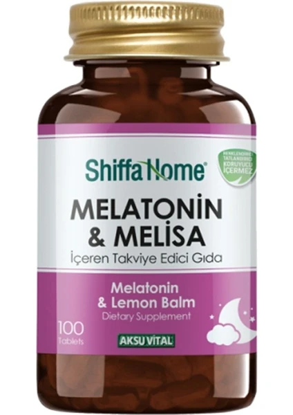 Shiffa Home Melatonin&melisa Içeren Takviye Edici Gıda 100 Tablet