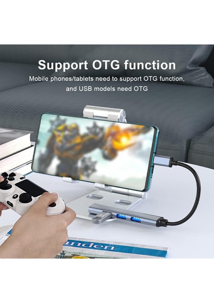 USB Çoğaltıcı Adaptör USB 3.0 Çoklu Bağlantı Noktalı Dağıtıcı Seyahat Dock Laptop Pc Notebook Bilgisayar Adaptörü Ev Ofis Kullanımına Uygun C809