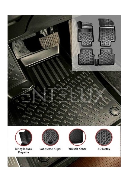 Jeep Wrangler Rubıcon 2017++ Için Özel Tasarım 3D Paspaslar!