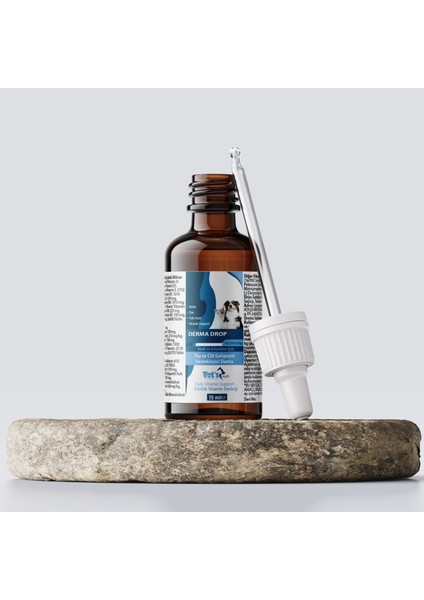 Vet’s Health Derma Drop Kedi ve Köpekler Için Tüy ve Cilt Gelişimini Destekleyici Damla 15ML