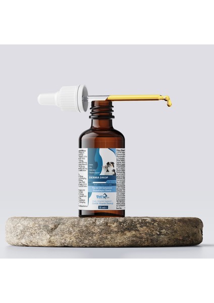 Vet’s Health Derma Drop Kedi ve Köpekler Için Tüy ve Cilt Gelişimini Destekleyici Damla 15ML
