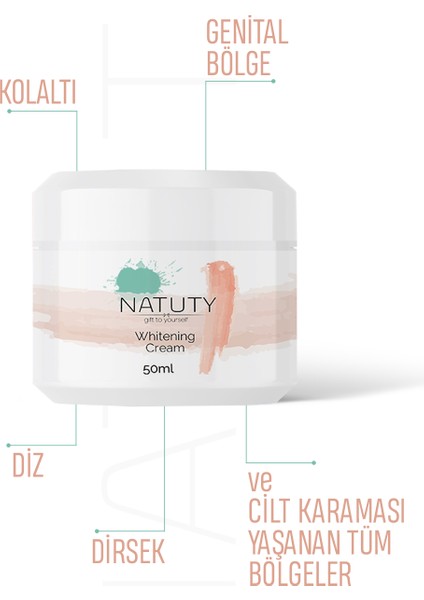 Cilt Beyazlatıcı Nemlendirici Krem 50 Ml. + Natuty Aloevera Jel Nemlendirici Bakım 200ML.