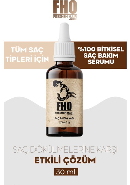 Dökülen Yavaş Uzayan Saçlara Özel Bitkisel Saç Bakım Serumu 2 x 30 Ml