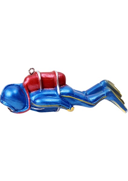 Reçine Heykeli Playset Düzeni Scuba Dalgıç Oyuncak Minyatür Scuba Dalgıç Figürleri Mavi (Yurt Dışından)