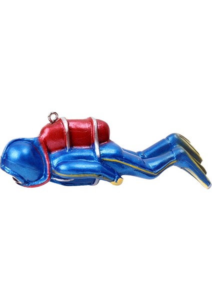 Reçine Heykeli Playset Düzeni Scuba Dalgıç Oyuncak Minyatür Scuba Dalgıç Figürleri Mavi (Yurt Dışından) modelleri