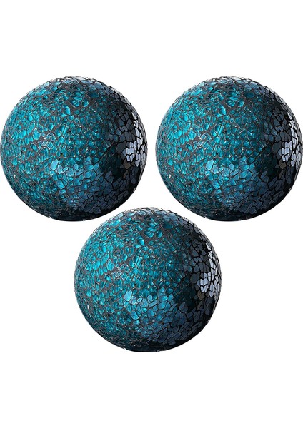 3x Küre Topları Küreler Centerpiece Yemek I Dekoru Mavi (Yurt Dışından)