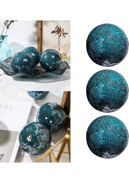 3x Küre Topları Küreler Centerpiece Yemek I Dekoru Mavi (Yurt Dışından) modelleri