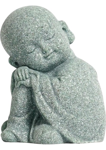 Keşiş Heykelcik Buda Heykeli Meditasyon Için Dekoratif El Sanatları Meditasyon (Yurt Dışından)