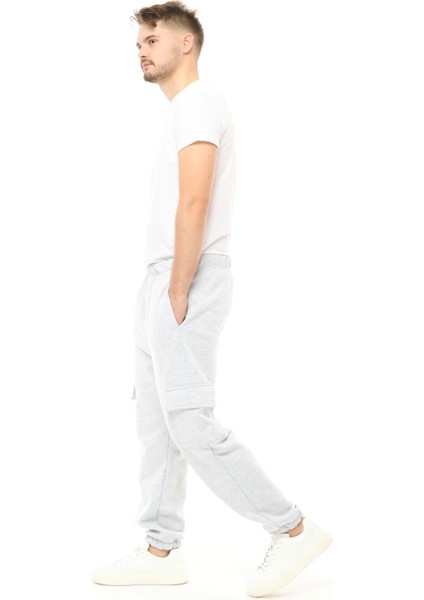 Erkek Kargo Cepli Jogger Eşofman Altı Kar Melanj fiyatları