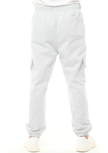 Erkek Kargo Cepli Jogger Eşofman Altı Kar Melanj modelleri