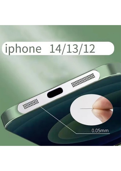 iPhone 14 / 13 / 12 Serisi Hoparlör ve Mikrofon Toz Önleyici Sticker 2AD