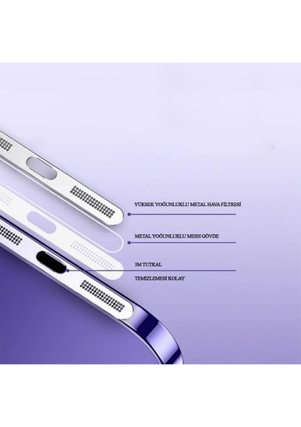 iPhone 14 / 13 / 12 Serisi Hoparlör ve Mikrofon Toz Önleyici Sticker 2AD