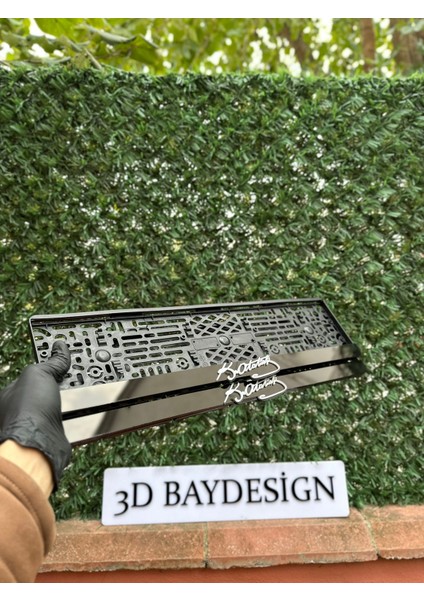 3D Bay Design Mustafa Kemal Atatürk Imzalı Pleksi Plakalık 2 Adet Büyük