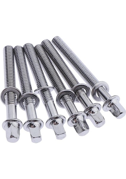 Tom Bass Drum Yapı Aksesuarı Için 6x Yeni Krom 50MM Davul Gergi Çubukları (Yurt Dışından) indirimleri