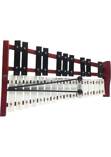 25 Tuşlu Glockenspiel Ksilofon Boyutu 40X25X8CM Kolayca Taşınır Profesyonel (Yurt Dışından)