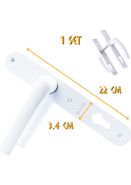 Pvc Pimapen Kapı Kolu - Yale - 1 Takım