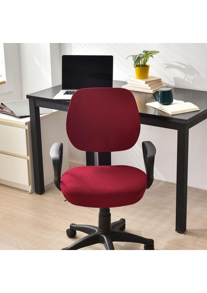 D Sandalye Koltuk Örtüsü Ev Çalışma Için Slipcover Streç Jakarlı Kırmızı (Yurt Dışından) fırsatları