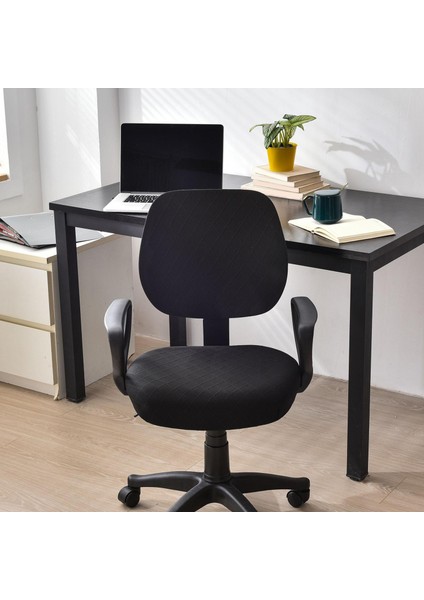 Ev Çalışma Için D Sandalye Koltuk Kılıfı Slipcover Streç Jakarlı (Yurt Dışından)