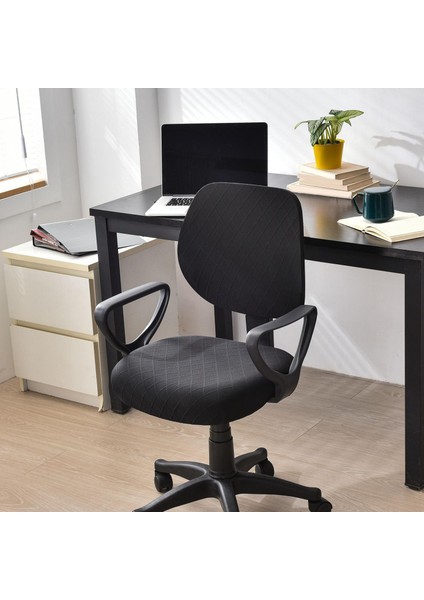 Ev Çalışma Için D Sandalye Koltuk Kılıfı Slipcover Streç Jakarlı (Yurt Dışından)