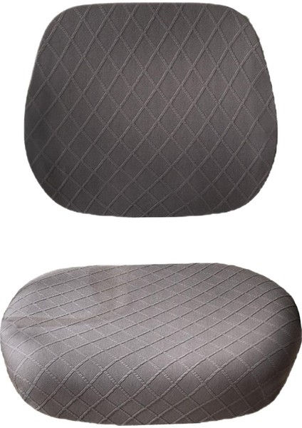 Ev Çalışma Için D Sandalye Koltuk Kılıfı Slipcover Streç Jakarlı Gri Onaylı (Yurt Dışından)
