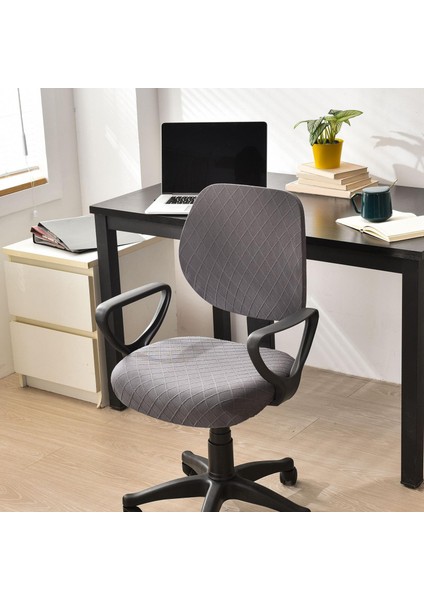 Ev Çalışma Için D Sandalye Koltuk Kılıfı Slipcover Streç Jakarlı Gri Onaylı (Yurt Dışından) indirimleri