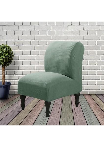 Jakarlı Kolsuz Sandalye Slipcover Dekoratif Örtüleri Yıkanabilir (Yurt Dışından)