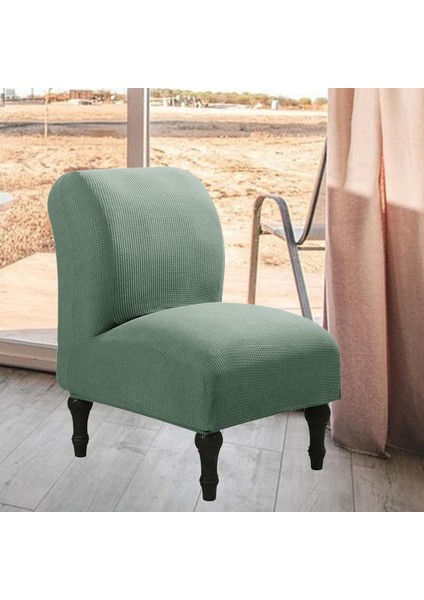 Jakarlı Kolsuz Sandalye Slipcover Dekoratif Örtüleri Yıkanabilir (Yurt Dışından)