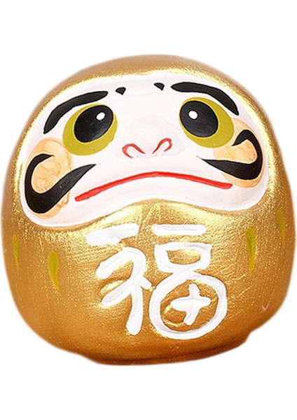 Daruma Heykeli Zanaat Dekoratif Kitaplık Dekor Için Turuncu (Yurt Dışından)