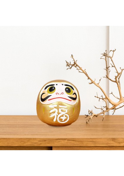Daruma Heykeli Zanaat Dekoratif Kitaplık Dekor Için Turuncu (Yurt Dışından) fırsatları