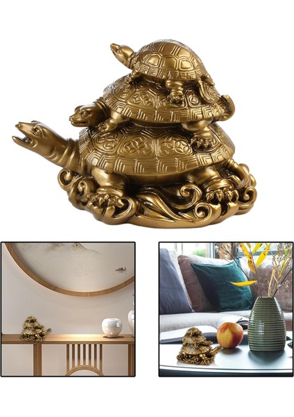 Heykeli Feng Shui Figürler Tahsil Reçine Kaplumbağa Dekoratif Pirinç (Yurt Dışından) modelleri