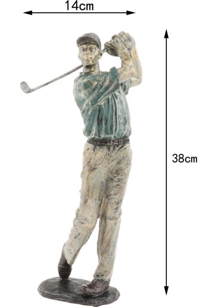 Golfçü Heykeli Süs Figürler Kitaplık Dekorasyon A (Yurt Dışından) fırsatları