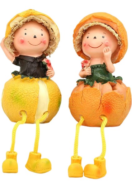 2x Asılı Heykelcik Heykel Reçine Heykeli Icısı Dolap Orabge (Yurt Dışından)