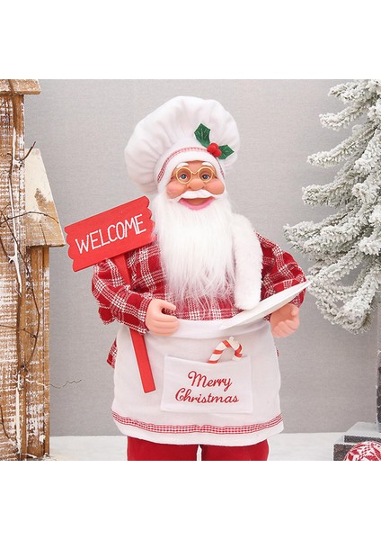 Şef Heykeli Figürler Heykel Noel Dekorasyon Pişirme Cafe Odası Renkli 26CMX20CMX50CM (Yurt Dışından)