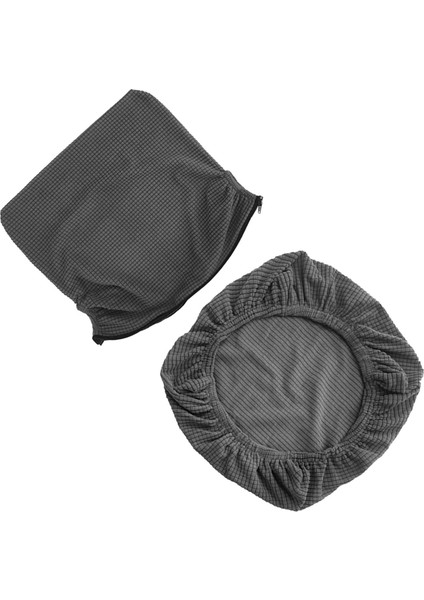 Sandalye Koruyucu Arka Kapak Sandalye Slipcover Oturma Odası Restoran Partisi Için Koyu Gri (Yurt Dışından)