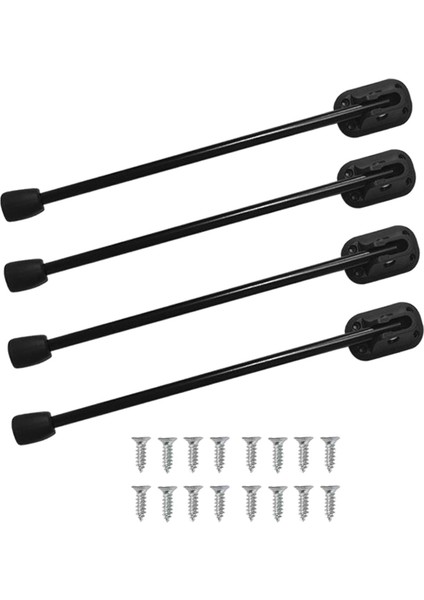 4 Parça Katlanabilir Masa Ayakları Sehpa Sehpaları Sehpalar Kamp 33CM Siyah (Yurt Dışından)
