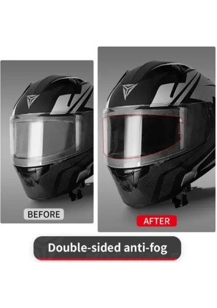 Motosiklet Kask Vizör Buğu Önleyici Pinlock Üniversal Dayanıklı Nano Kaplama Yapışkan Anti Fog