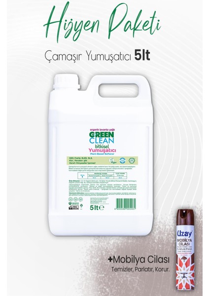 Bitkisel Çamaşır Yumuşatıcı 5 Lt ve Cilası Sandalağacı 300 ml