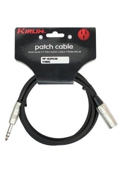 Kırlın MP-483PR-3M-BK 3 Metre Xlr-Trs Stereo Kablo