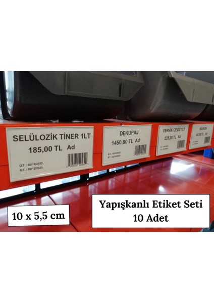 10 x 5 5 cm Yapışkanlı Raf Depo 10 x 5 6 cm Profil Pvc