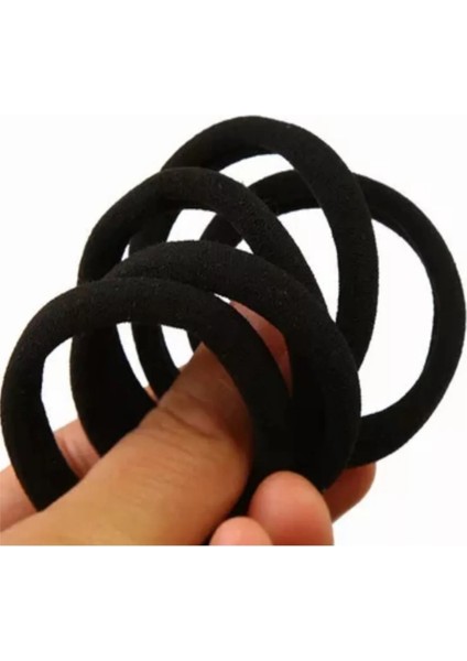 12 Adet Havlu Saç Tokası Siyah Dayanıklı Sert Esnek Lastik Kalın