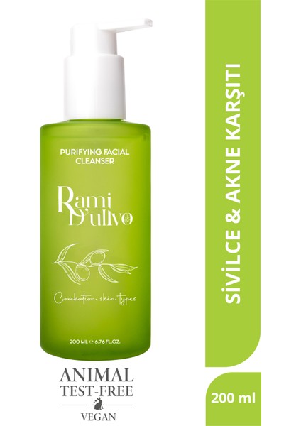 Arındırıcı Yüz Temizleme Jeli 200 ml - B3 Vitamini & Salisilik Asit İçeren Akne Karşıtı Cilt Bakım Jeli