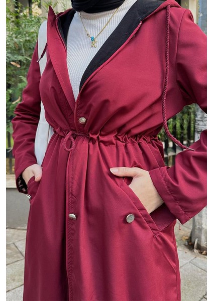 Belden Bağıcıklı Trençkot BRC1906 Bordo