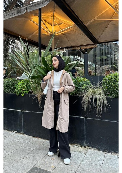 Belden Bağıcıklı Trençkot BRC1906 Latte