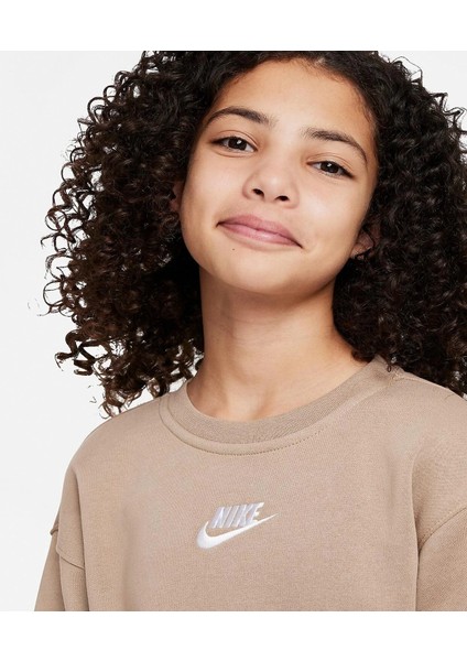 Sportswear Club Kız Çocuk Sweatshırt Dd7473-247 fiyatları