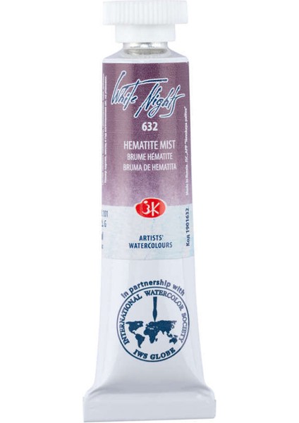 White Nights Extra - Fine Tüp Sulu Boya 10 ml Hematite Mist 632