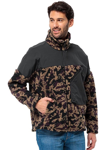 Maarweg Print Jkt Erkek Outdoor Peluş Ceket 1711231-8889 Siyah
