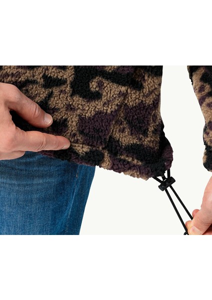 Maarweg Print Jkt Erkek Outdoor Peluş Ceket 1711231-8889 Siyah