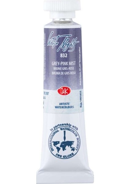 White Nights Extra - Fine Tüp Sulu Boya 10 ml Grey Rose Mist 832