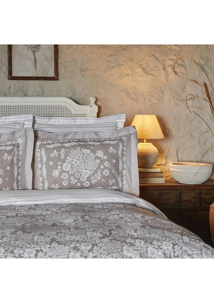 Harmonie %100 Pamuk Çift Kişilik Nevresim Takımı Bej modelleri